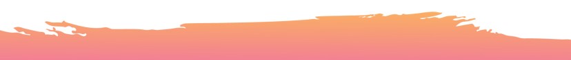 Gradient brushstroke from orange to pink on a white background.